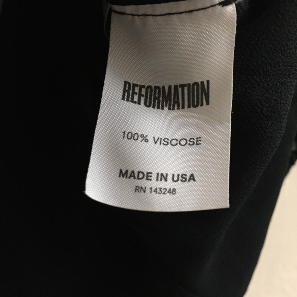 Reformation Mini Wrap Dress Size SP Black Party Cocktail Wedding Evening - Picture 11 of 15